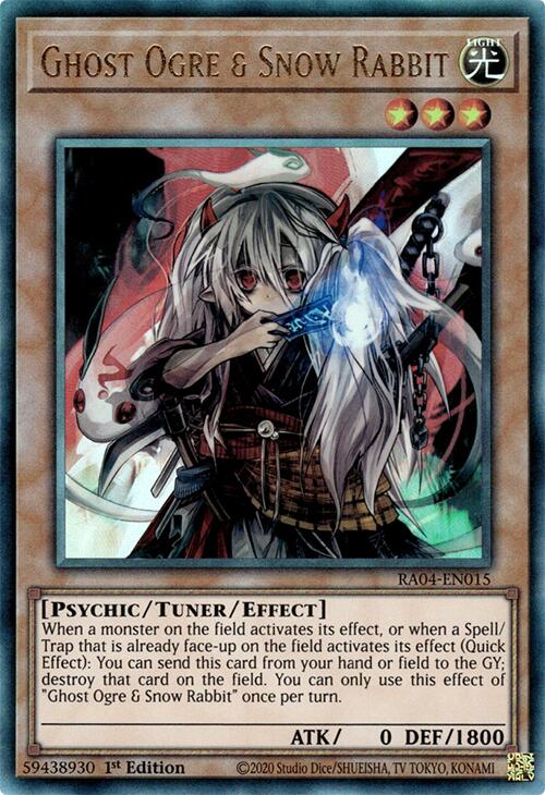 Ghost Ogre & Snow Rabbit [RA04-EN015] Prismatic Ultimate Rare | Deep Dive Games St. Marys