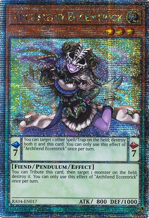Archfiend Eccentrick [RA04-EN017] Quarter Century Secret Rare | Deep Dive Games St. Marys