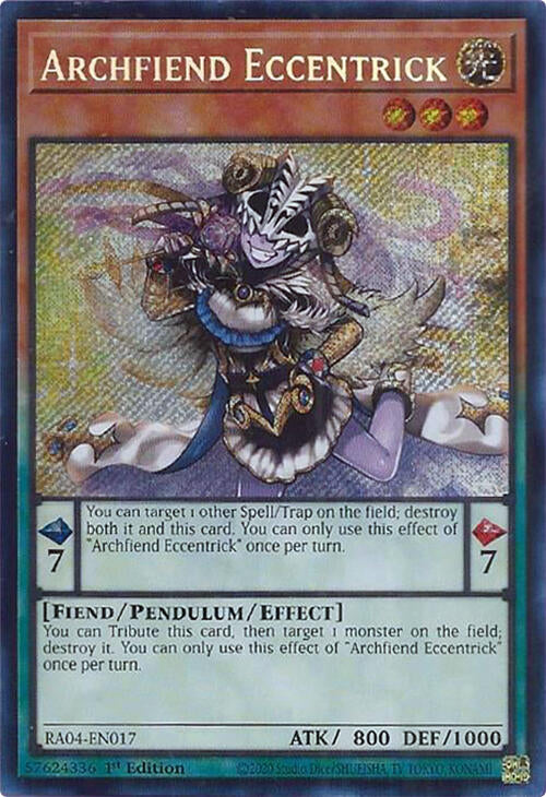 Archfiend Eccentrick [RA04-EN017] Secret Rare | Deep Dive Games St. Marys