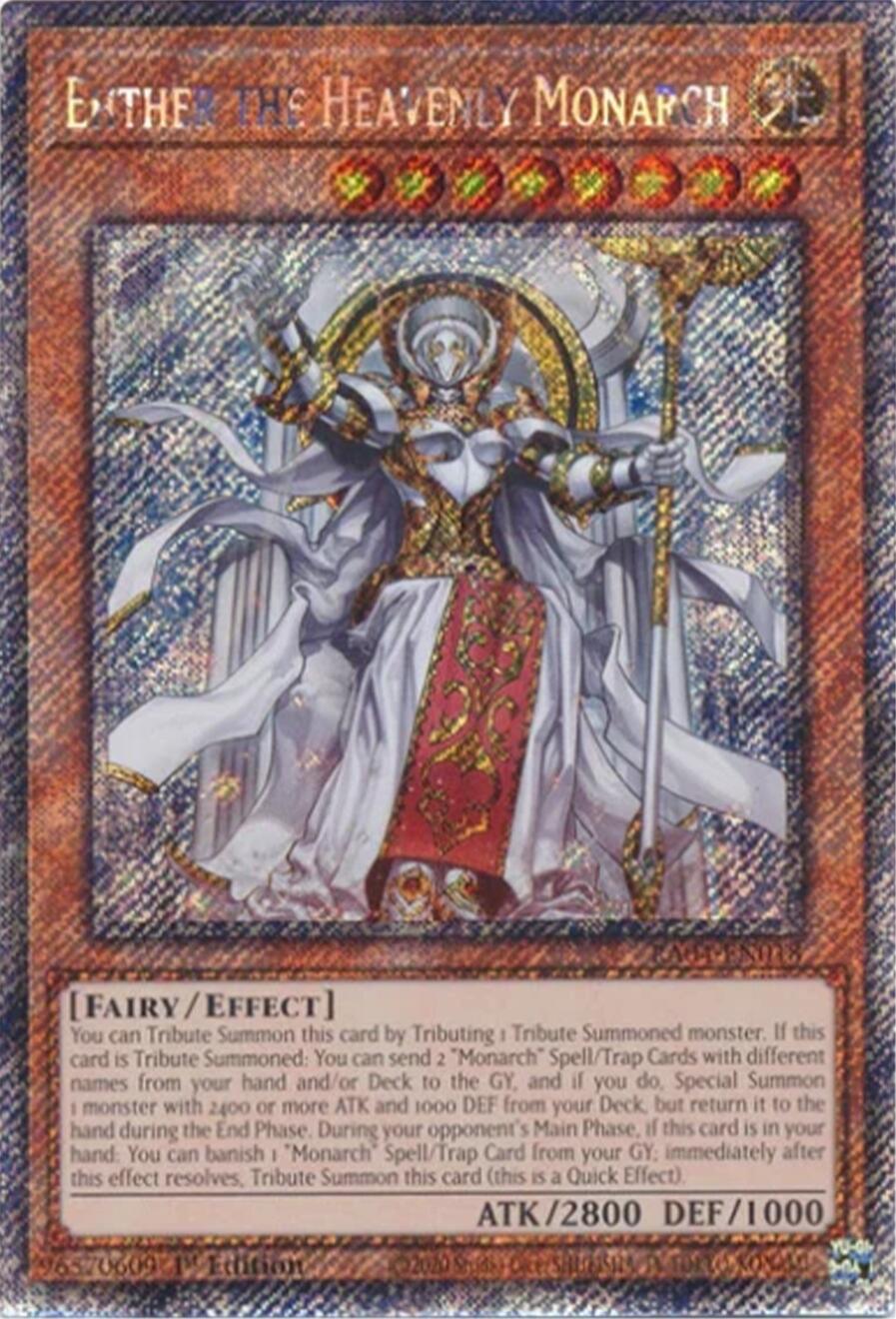 Ehther the Heavenly Monarch [RA04-EN018] Platinum Secret Rare | Deep Dive Games St. Marys