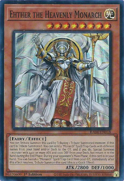 Ehther the Heavenly Monarch [RA04-EN018] Super Rare | Deep Dive Games St. Marys