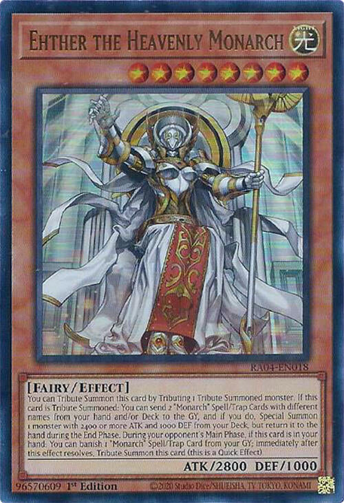 Ehther the Heavenly Monarch [RA04-EN018] Ultra Rare | Deep Dive Games St. Marys