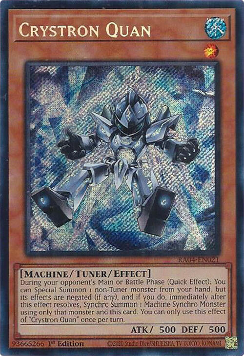 Crystron Quan [RA04-EN021] Secret Rare | Deep Dive Games St. Marys