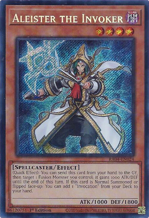 Aleister the Invoker (Alternate Art) [RA04-EN024] Secret Rare | Deep Dive Games St. Marys