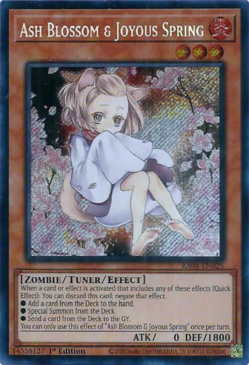 Ash Blossom & Joyous Spring (Alternate Art) [RA04-EN025] Secret Rare | Deep Dive Games St. Marys