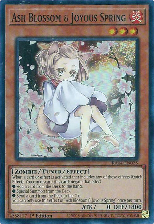 Ash Blossom & Joyous Spring (Alternate Art) [RA04-EN025] Super Rare | Deep Dive Games St. Marys