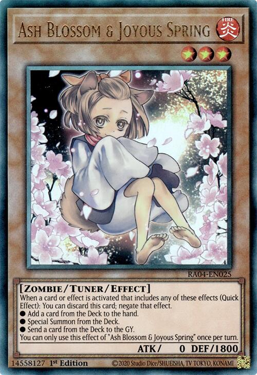 Ash Blossom & Joyous Spring (Alternate Art) [RA04-EN025] Prismatic Ultimate Rare | Deep Dive Games St. Marys