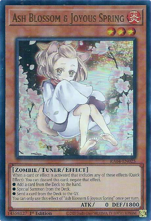 Ash Blossom & Joyous Spring (Alternate Art) [RA04-EN025] Ultra Rare | Deep Dive Games St. Marys