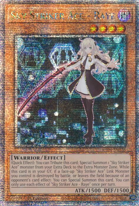 Sky Striker Ace - Raye [RA04-EN026] Quarter Century Secret Rare | Deep Dive Games St. Marys