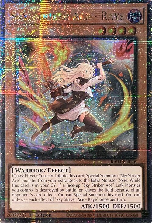 Sky Striker Ace - Raye (New Art) [RA04-EN026] Quarter Century Secret Rare | Deep Dive Games St. Marys