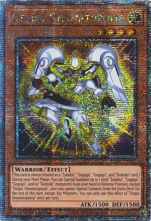 Utopic Onomatopoeia [RA04-EN028] Quarter Century Secret Rare | Deep Dive Games St. Marys
