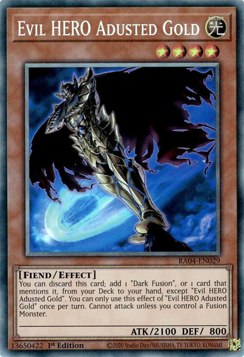 Evil HERO Adusted Gold [RA04-EN029] Prismatic Collector's Rare | Deep Dive Games St. Marys