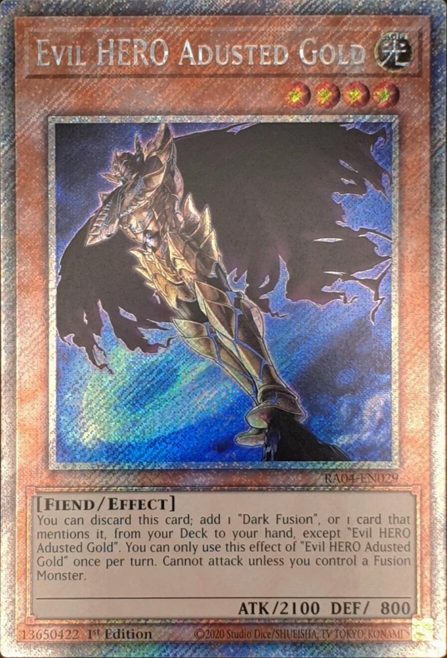 Evil HERO Adusted Gold [RA04-EN029] Platinum Secret Rare | Deep Dive Games St. Marys