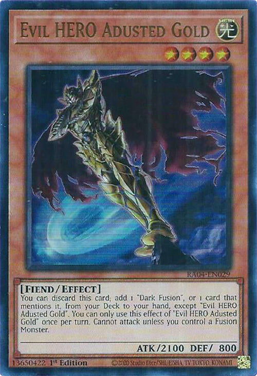 Evil HERO Adusted Gold [RA04-EN029] Ultra Rare | Deep Dive Games St. Marys