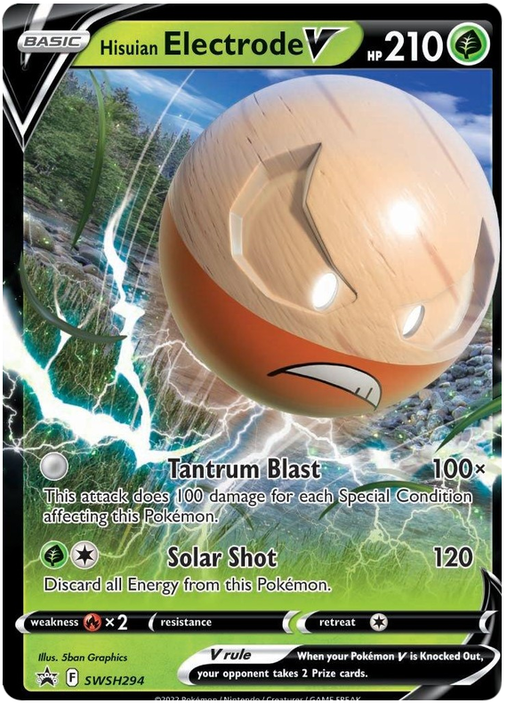 Hisuian Electrode V (SWSH294) (Jumbo Card) [Sword & Shield: Black Star Promos] | Deep Dive Games St. Marys