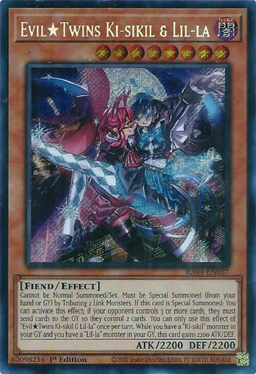 EvilTwins Ki-sikil & Lil-la [RA04-EN037] Secret Rare | Deep Dive Games St. Marys