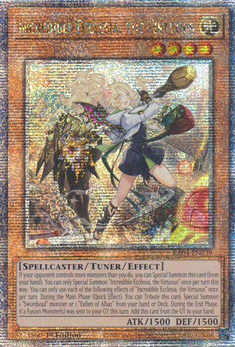 Incredible Ecclesia, the Virtuous (New Art) [RA04-EN039] Quarter Century Secret Rare | Deep Dive Games St. Marys