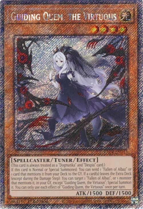 Guiding Quem, the Virtuous [RA04-EN043] Platinum Secret Rare | Deep Dive Games St. Marys
