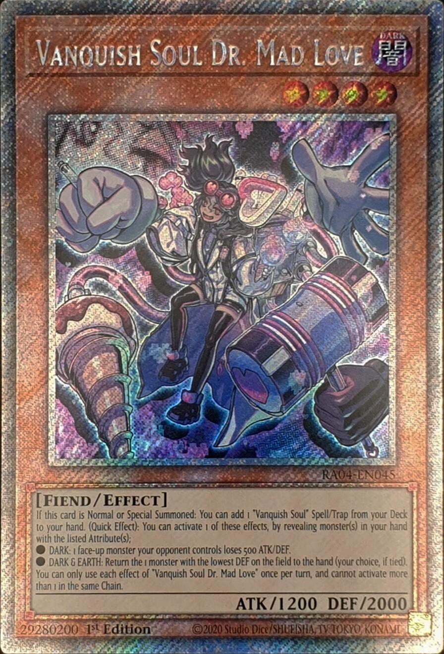 Vanquish Soul Dr. Mad Love [RA04-EN045] Platinum Secret Rare | Deep Dive Games St. Marys