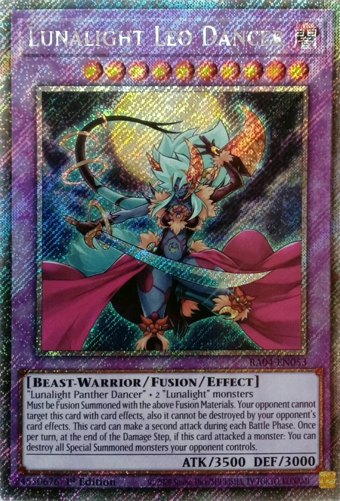 Lunalight Leo Dancer [RA04-EN053] Platinum Secret Rare | Deep Dive Games St. Marys