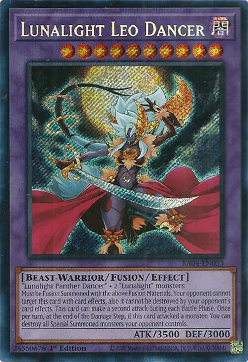 Lunalight Leo Dancer [RA04-EN053] Secret Rare | Deep Dive Games St. Marys