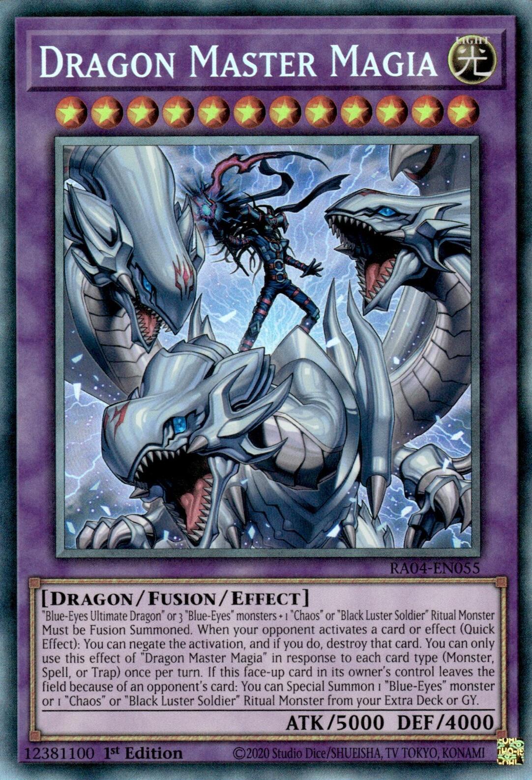 Dragon Master Magia [RA04-EN055] Prismatic Collector's Rare | Deep Dive Games St. Marys