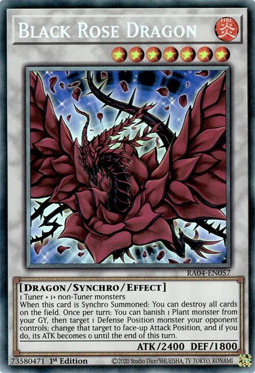 Black Rose Dragon [RA04-EN057] Prismatic Collector's Rare | Deep Dive Games St. Marys
