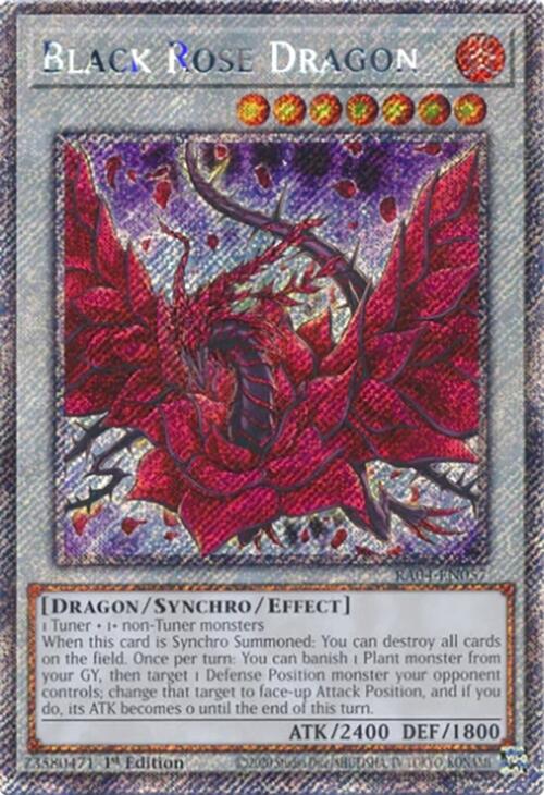 Black Rose Dragon [RA04-EN057] Platinum Secret Rare | Deep Dive Games St. Marys