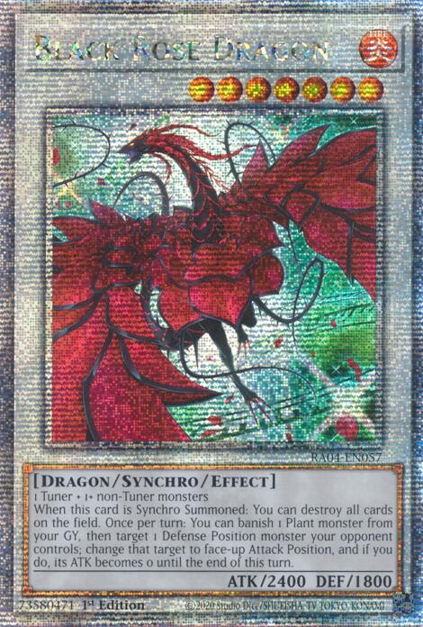 Black Rose Dragon (Alternate Art) [RA04-EN057] Quarter Century Secret Rare | Deep Dive Games St. Marys