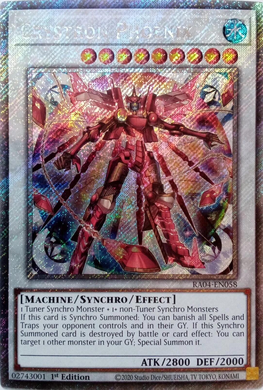 Crystron Phoenix [RA04-EN058] Platinum Secret Rare | Deep Dive Games St. Marys
