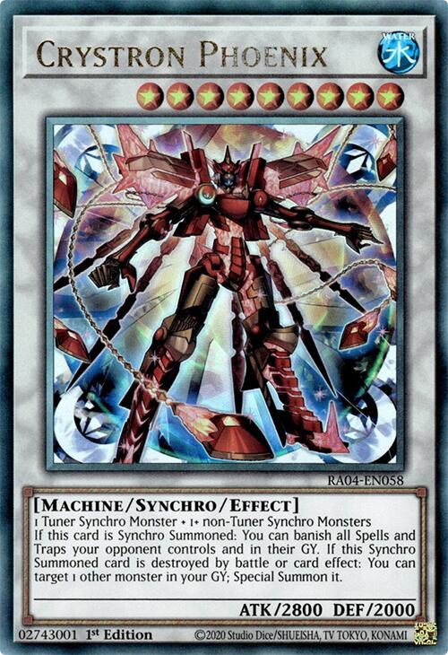 Crystron Phoenix [RA04-EN058] Prismatic Ultimate Rare | Deep Dive Games St. Marys