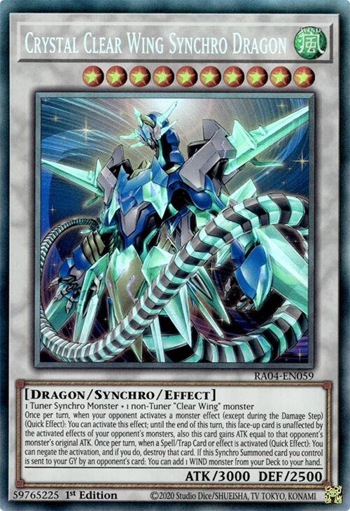 Crystal Clear Wing Synchro Dragon [RA04-EN059] Collector's Rare | Deep Dive Games St. Marys