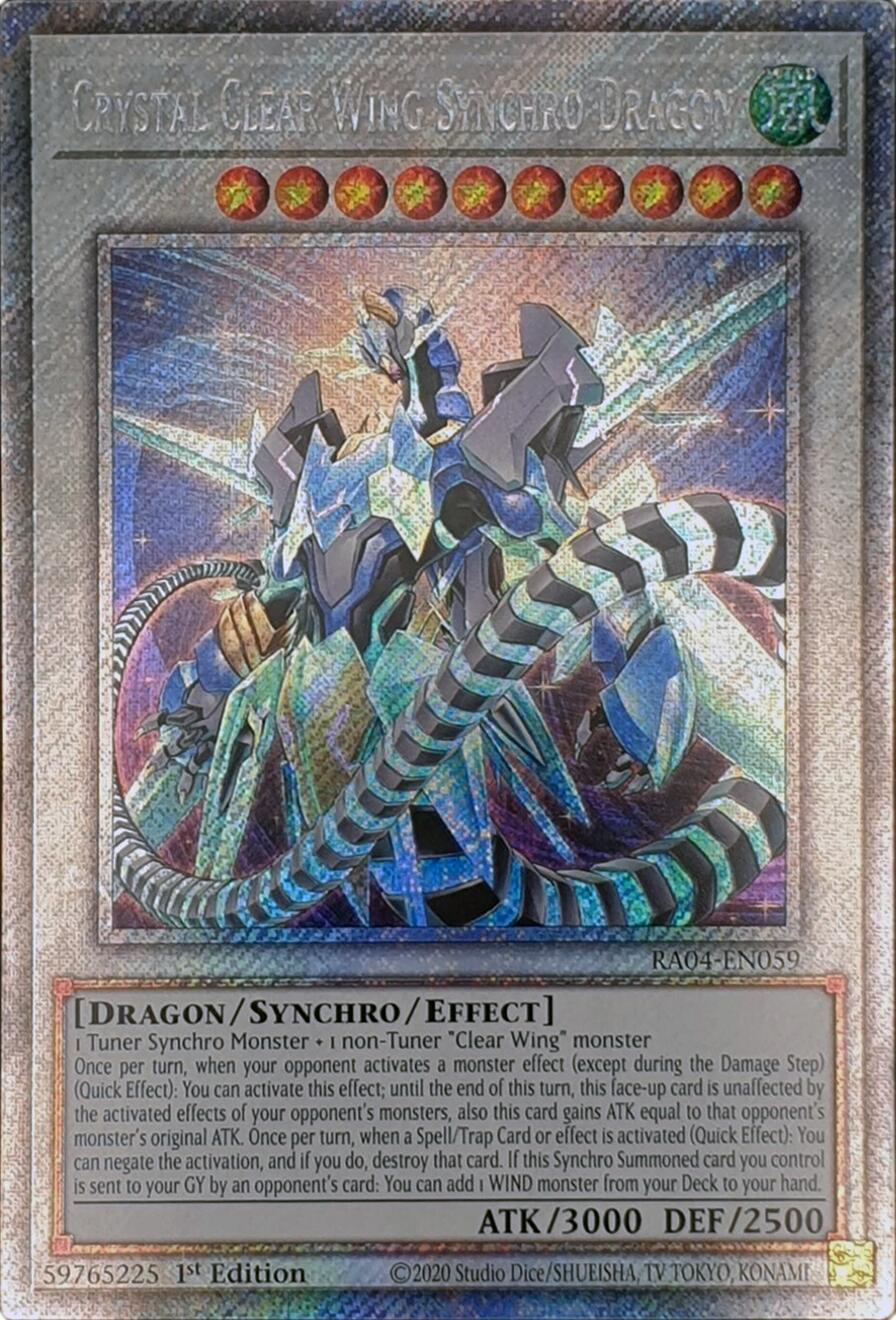 Crystal Clear Wing Synchro Dragon [RA04-EN059] Platinum Secret Rare | Deep Dive Games St. Marys