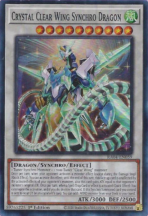 Crystal Clear Wing Synchro Dragon [RA04-EN059] Super Rare | Deep Dive Games St. Marys