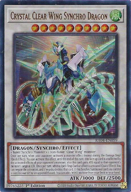 Crystal Clear Wing Synchro Dragon [RA04-EN059] Ultra Rare | Deep Dive Games St. Marys