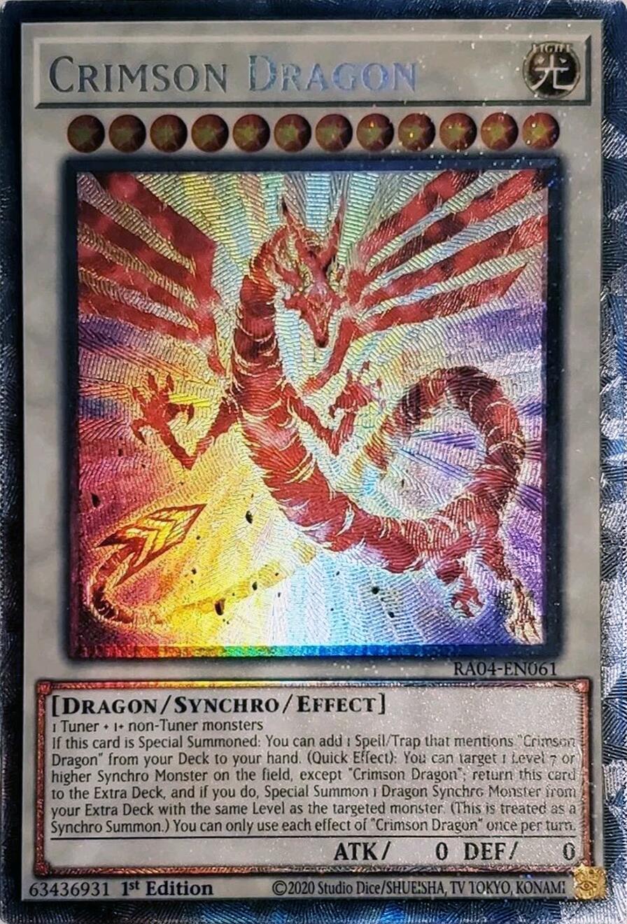 Crimson Dragon (card) [RA04-EN061] Prismatic Collector's Rare | Deep Dive Games St. Marys