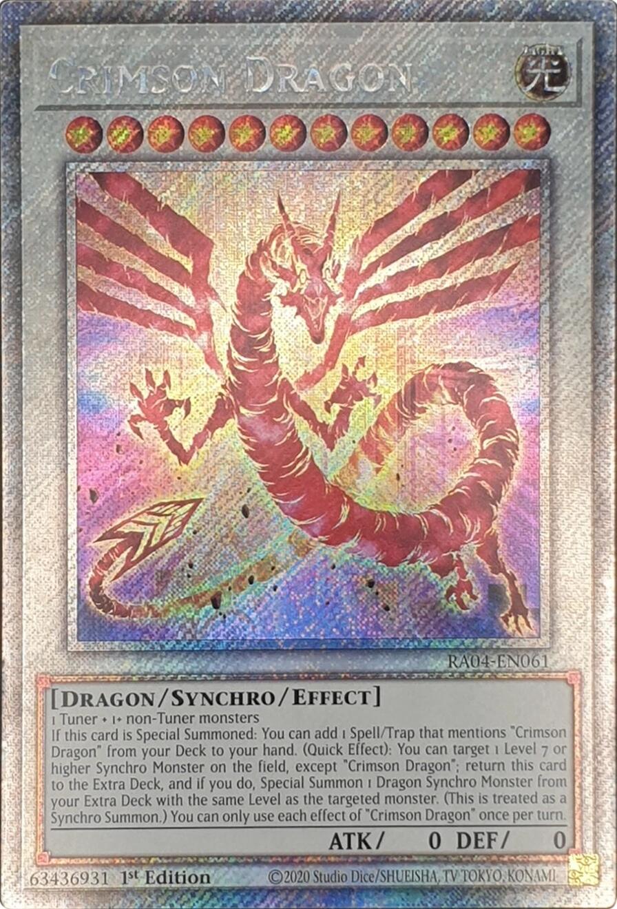 Crimson Dragon (card) [RA04-EN061] Platinum Secret Rare | Deep Dive Games St. Marys