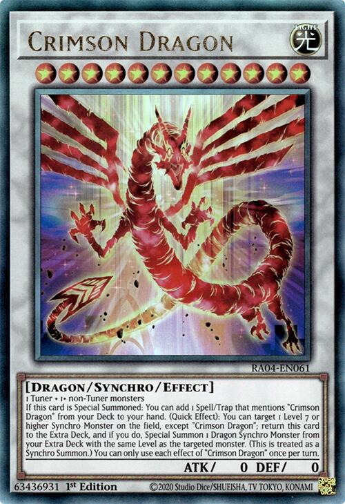 Crimson Dragon (card) [RA04-EN061] Prismatic Ultimate Rare | Deep Dive Games St. Marys