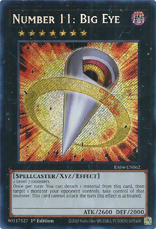 Number 11: Big Eye [RA04-EN062] Secret Rare | Deep Dive Games St. Marys