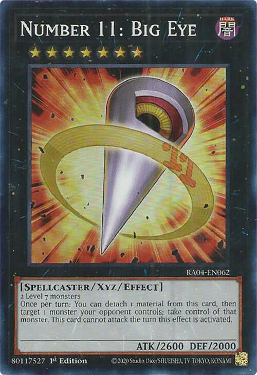 Number 11: Big Eye [RA04-EN062] Super Rare | Deep Dive Games St. Marys