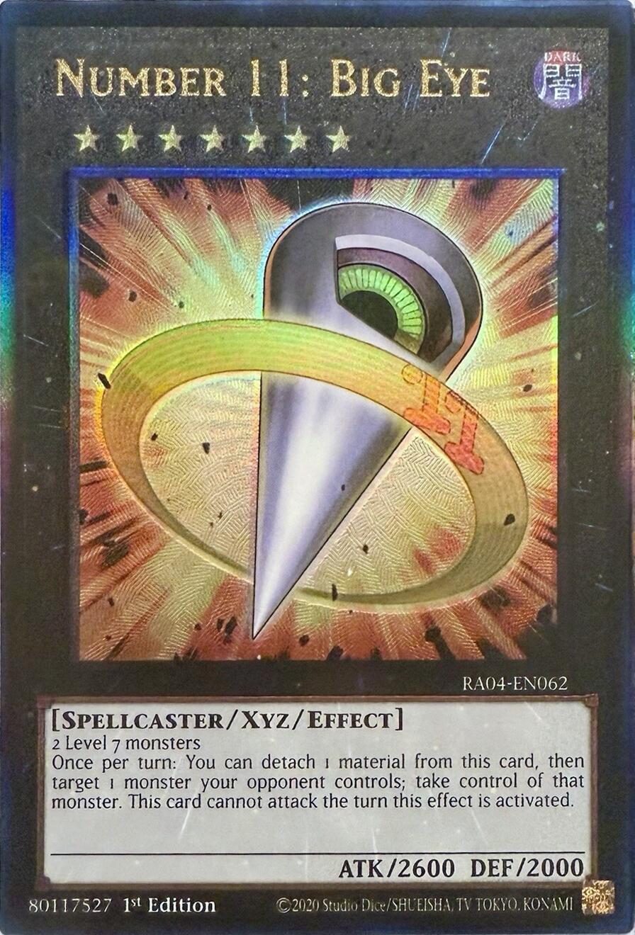 Number 11: Big Eye [RA04-EN062] Prismatic Ultimate Rare | Deep Dive Games St. Marys