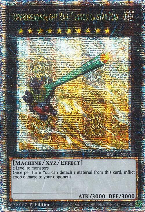 Superdreadnought Rail Cannon Gustav Max [RA04-EN063] Quarter Century Secret Rare | Deep Dive Games St. Marys