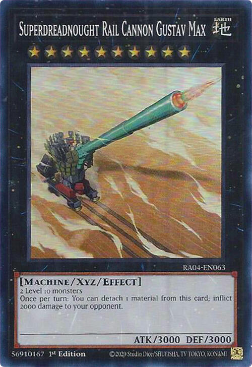 Superdreadnought Rail Cannon Gustav Max [RA04-EN063] Super Rare | Deep Dive Games St. Marys