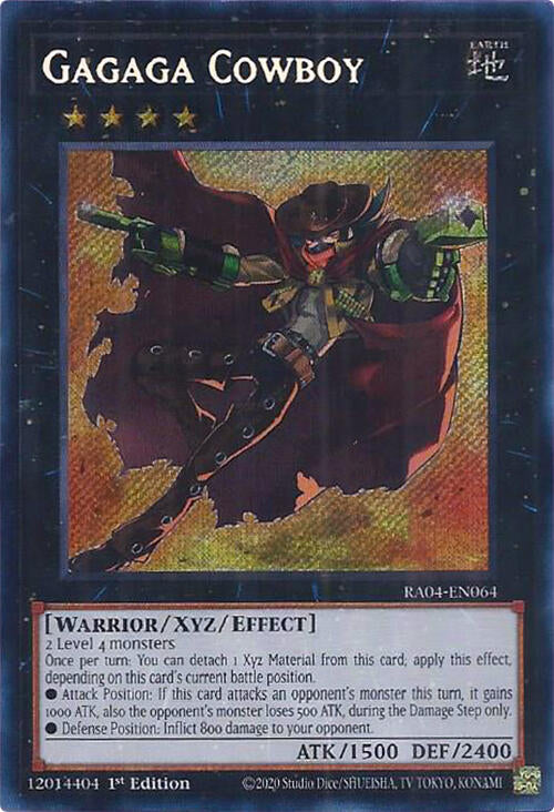 Gagaga Cowboy [RA04-EN064] Secret Rare | Deep Dive Games St. Marys