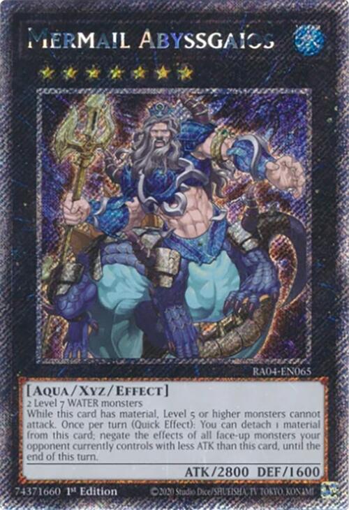 Mermail Abyssgaios [RA04-EN065] Platinum Secret Rare | Deep Dive Games St. Marys