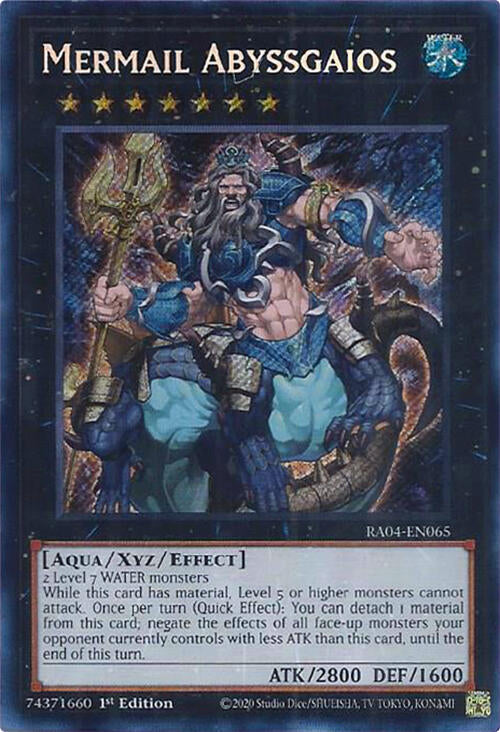 Mermail Abyssgaios [RA04-EN065] Secret Rare | Deep Dive Games St. Marys