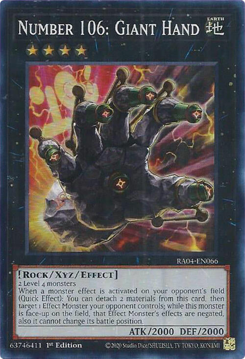 Number 106: Giant Hand [RA04-EN066] Super Rare | Deep Dive Games St. Marys