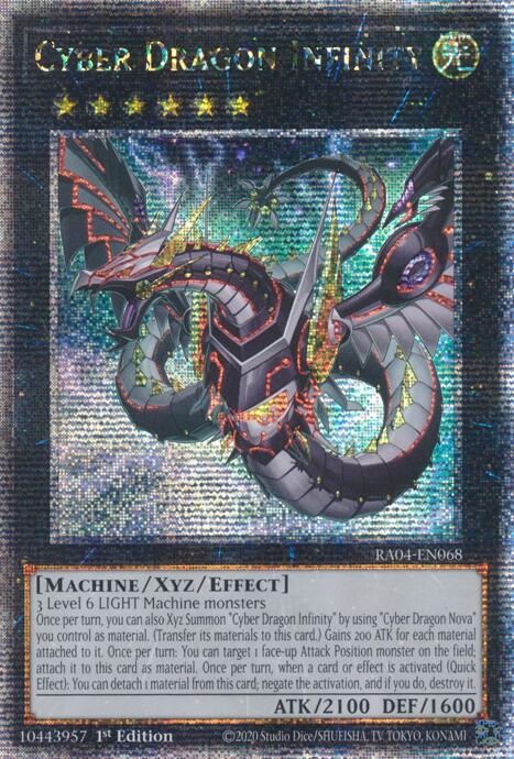 Cyber Dragon Infinity (Alternate Art) [RA04-EN068] Quarter Century Secret Rare | Deep Dive Games St. Marys