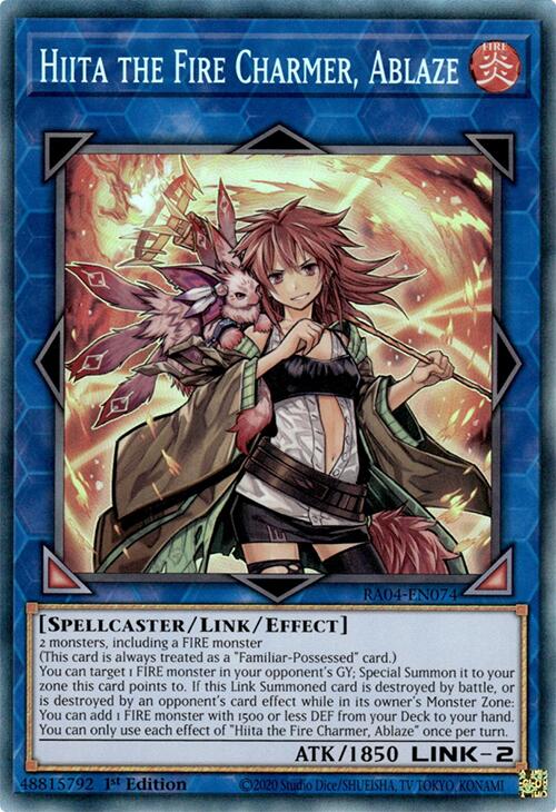 Hiita the Fire Charmer, Ablaze [RA04-EN074] Prismatic Collector's Rare | Deep Dive Games St. Marys