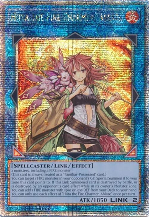 Hiita the Fire Charmer, Ablaze [RA04-EN074] Quarter Century Secret Rare | Deep Dive Games St. Marys